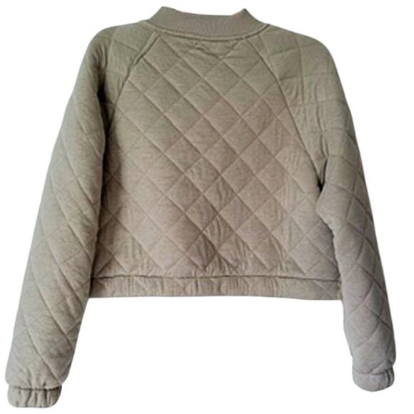 Member's Mark Beige Soft Quilted Full-Zip Bomber Jacket Women's Medium NWT - Picture 7 of 7